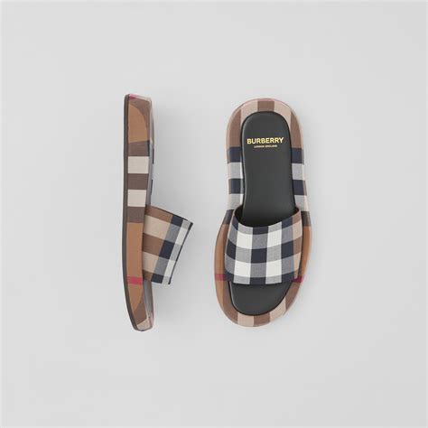 burberry slides.|burberry check slides for women.